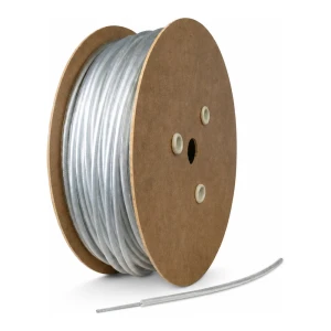 Staalkabel met pvc, verzinkt, Ø5,0 mm – kabel Ø2,5 mm 1×19, transparante mantel – verkoop per meter