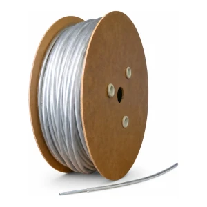 Staalkabel met pvc verzinkt Ø8 mm, transparant, kern Ø5,0 mm (6x7) — per meter