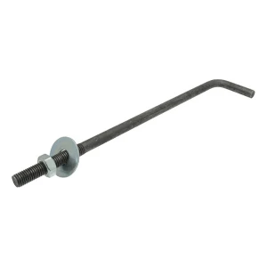 Muurplaatanker L-vorm (gebogen draadanker) M16 × 400 mm, zwart
