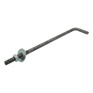 Muurplaatanker L-vorm (gebogen draadstang) M14×400 mm – zwart