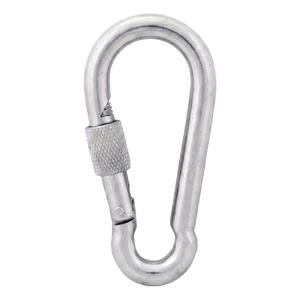 Karabijnhaak met schroefborging verzinkt 13×160 mm – borgmoer, DIN 5299 D