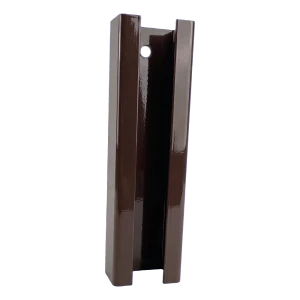 Paalverbinder 60×40 mm – bruin RAL 8017, lengte 190 mm