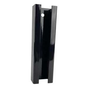 Paalverbinder 60×40 mm – zwart RAL 9005, lengte 190 mm