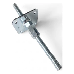 Verstelbare paalhouder 110×110 mm, schroefdraad M20 – hoogte 330 mm, verzinkt