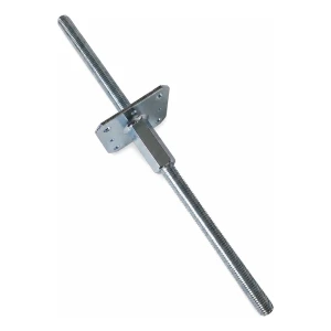 Verstelbare paalhouder 110×110 mm, schroefdraad M20 – hoogte 500 mm, verzinkt