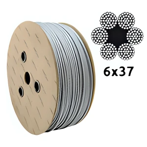 Gegalvaniseerde stalen kabel Ø8,0 mm 6×37 met vezelkern FC
