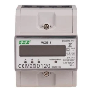 Elektriciteitsmeter 3-fase 80A MID WZE-3 F&F FILIPOWSKI