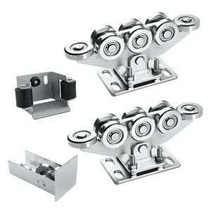 Set loopwagens voor vrijdragende schuifpoorten 8-rols + accessoires KIT voor looprail 80