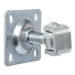 Verstelbaar scharnier met schild M16 80x80x3 mm, oog verzinkt
