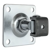 Verstelbaar scharnier met rozet M20 100x100x4 mm voor poorten en hekken