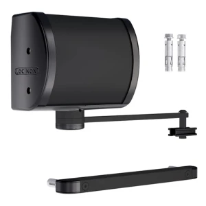 Locinox Panther – hydraulische poortsluiter voor montage op muur en paal, zwart
