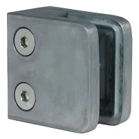 Glashouder 45x45x26 mm, glas 6-10,76 mm, zamak, vlak systeem, ruw