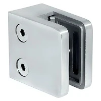 Glashouder 45x45x26 mm, glas 6-10,76 mm, AISI 304, vlak systeem, glanzend