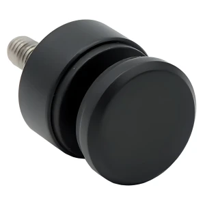 Puntbevestiging voor glas 6-12 mm fi 30/13/M8x40 AISI 304 vlak systeem zwart