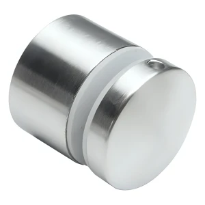 Puntklem voor glas fi 50/30/M10x45, glas 8-21,52 mm, AISI 304, vlak systeem, satijn