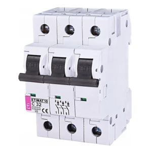 Overstroomschakelaar C 32A 3P 10kA ETIMAT10 002135719 ETI