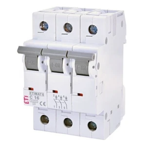 Overstroomschakelaar C 16A 3P 6kA ETIMAT6 002145516 ETI