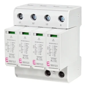 Overspanningsbeveiliging Type 1+2+3 (B+C+D) 4P 20kA 1,5kV ETITEC ML T123 300/125 4+0 002440667 ETI