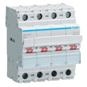 3-fasige werkschakelaar 4P 40A 400V AC SBN440 HAGER