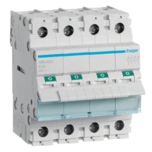 Hager 3-fase werkschakelaar 4P 63A 400V AC