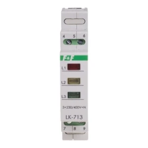 Controlelamp 3×230V+N 3xLED groen LK-713 G F&F FILIPOWSKI