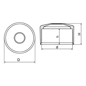 Paalkap voor hekpaal 1 1/4" (Ø 42,4 mm), antraciet (RAL 7016)