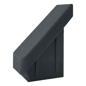 Paalkap om in te steken voor hekpaal 20×30 mm, schuin 45°, antraciet, wanddikte 2,0 mm