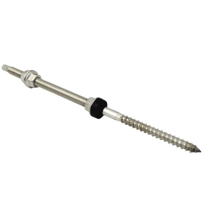 Dubbele draad voor bevestiging van zonnepanelen staalA2 M12 x 300