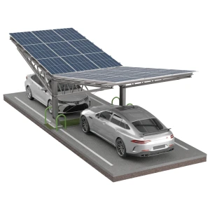 Carport Fotovoltaïsche schuur voor 2 Voertuigen T Eco 11,4m x 3,3m Zonnecarport