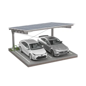 Carport Fotovoltaïsche schuur voor 2 Voertuigen L 5,7m x 5,2m Zonnecarport