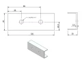 Profiel Connector 10cm Geanodiseerd PV-18-04 (2)