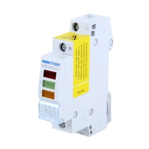 Indicatielampje LED drievoudig rood groen en oranje SVN129 HAGER GPV-401-58