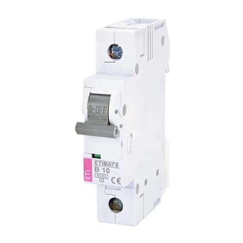 Overstroomschakelaar B 10A 1P 6kA ETIMAT6 002111514 ETI GPV-401-78