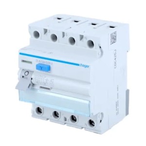 Aardlekschakelaar 3P+N 25A 30mA AC type CDC425J HAGER