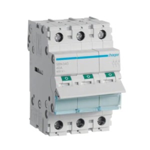 Hager driefasenscheider 3P 40A 400V AC