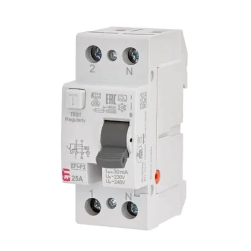 ETI aardlekschakelaar 2P 25A 30mA Type AC GPV-401-104