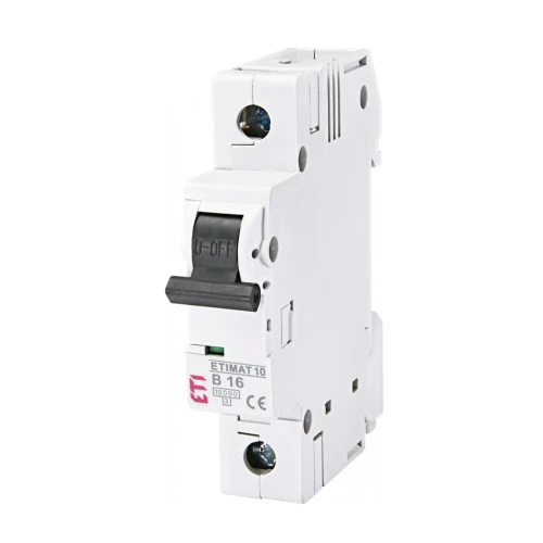 Overstroomschakelaar B 16A 1P 10kA ETIMAT10 002121716 ETI GPV-401-131