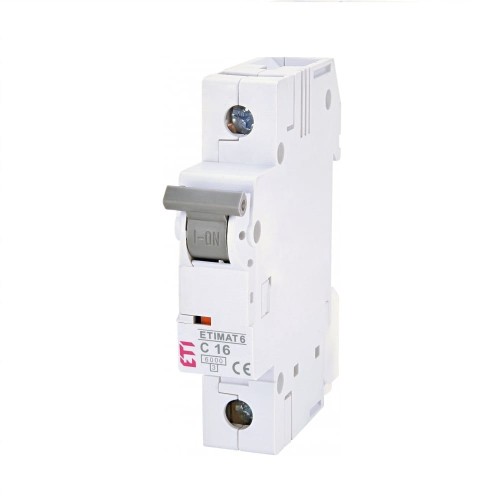 Overstroomschakelaar C 16A 1P 6kA ETIMAT6 002141516 ETI GPV-401-147
