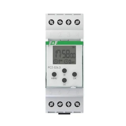 Tijdklok PCZ-526,32x1P I=2x16A 24÷264V AC/DC 2 modulen PCZ-526.3 F&F GPV-401-166