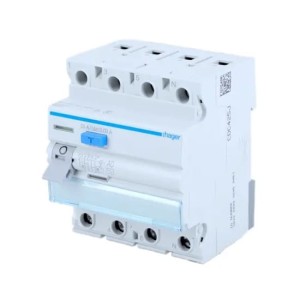 Aardlekschakelaar 3P+N 40A 30mA type A CDA440J HAGER