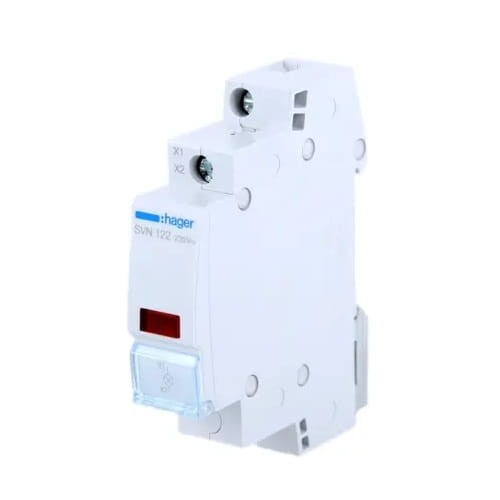 Controlelampje LED rood 230VAC SVN122 HAGER GPV-401-183