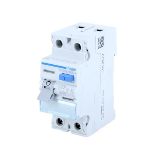 Hager Aardlekschakelaar 1P+N 25A 30mA typ A GPV-401-198