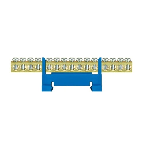 Pawbol Nul klemmenstrook voor rail -15 blauw - lage basis GPV-401-201