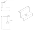 Eindklem H32 Aluminium 6060 Gat M8 gelakt PV-03-31 (3)