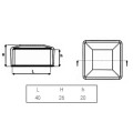 Afdekstop voor Installatieprofiel 40x40 - Grijs PV-19-02 (2)