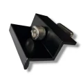 Eindklem 35mm met Schroef en Inzetstuk - Zwart Gelakt PV-03-25