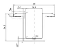 Middenklem H25 L50 ruw met M8x25 schroef en inzetstuk voor 35 mm panelen PV-04-17 (4)