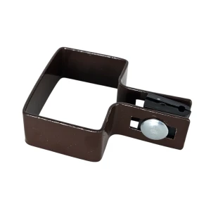 Eindbeugel voor hekpanelen 40x60 bruin