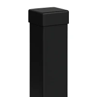Hekwerkpaal 80x80x2 mm, lengte 2,4 m, zwart
