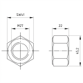 Zeskantmoer M27 DIN 934 A2-70 000-056 (2)